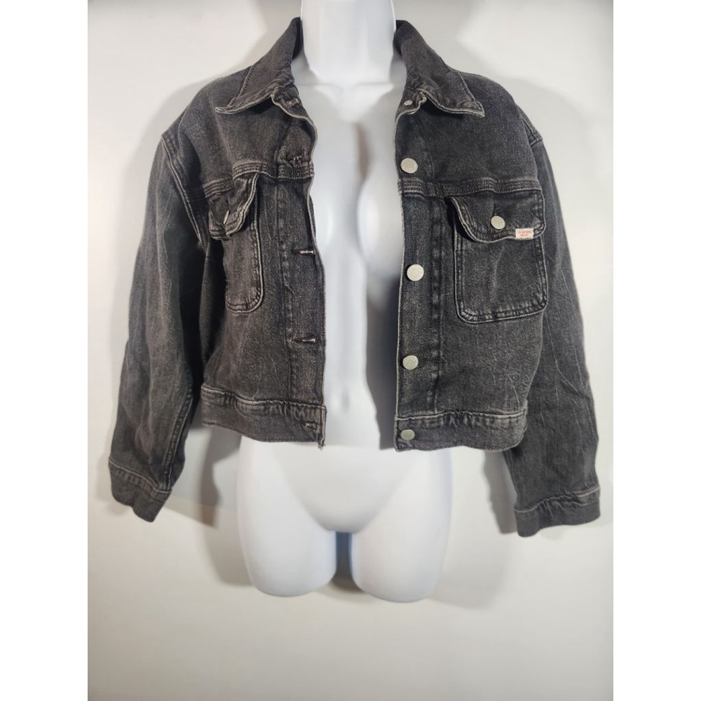 Women's Levi Strauss & Co. Signature Basic Black Cropped Oversized Jean Jacket S